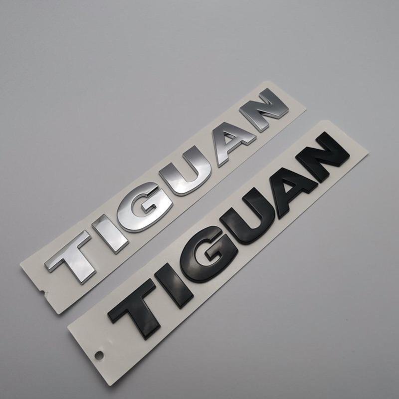 1Pc Rear Trunk Emblem Badge Sticker ABS Plastic Silver and Black for CADDY LAVIDA TIGUAN TIGUANL Logo Decorative