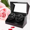 Mechanical Watch Winder for 4 Automatic Watches Holder Storage Display Case (Red Black,  )
