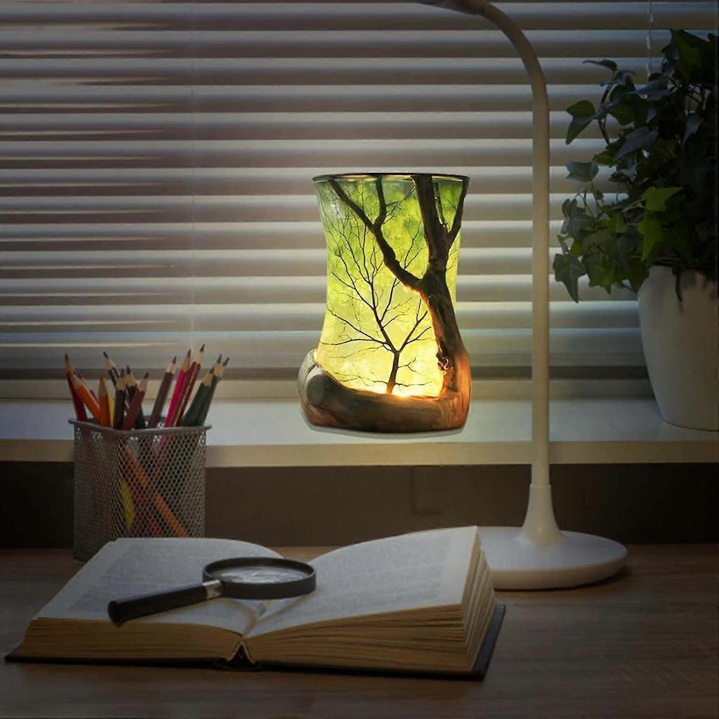 Enchanted Forest Table Lamp, Nature-Inspired Tree Scene Night Light for Home Decor, Small 9.5cm