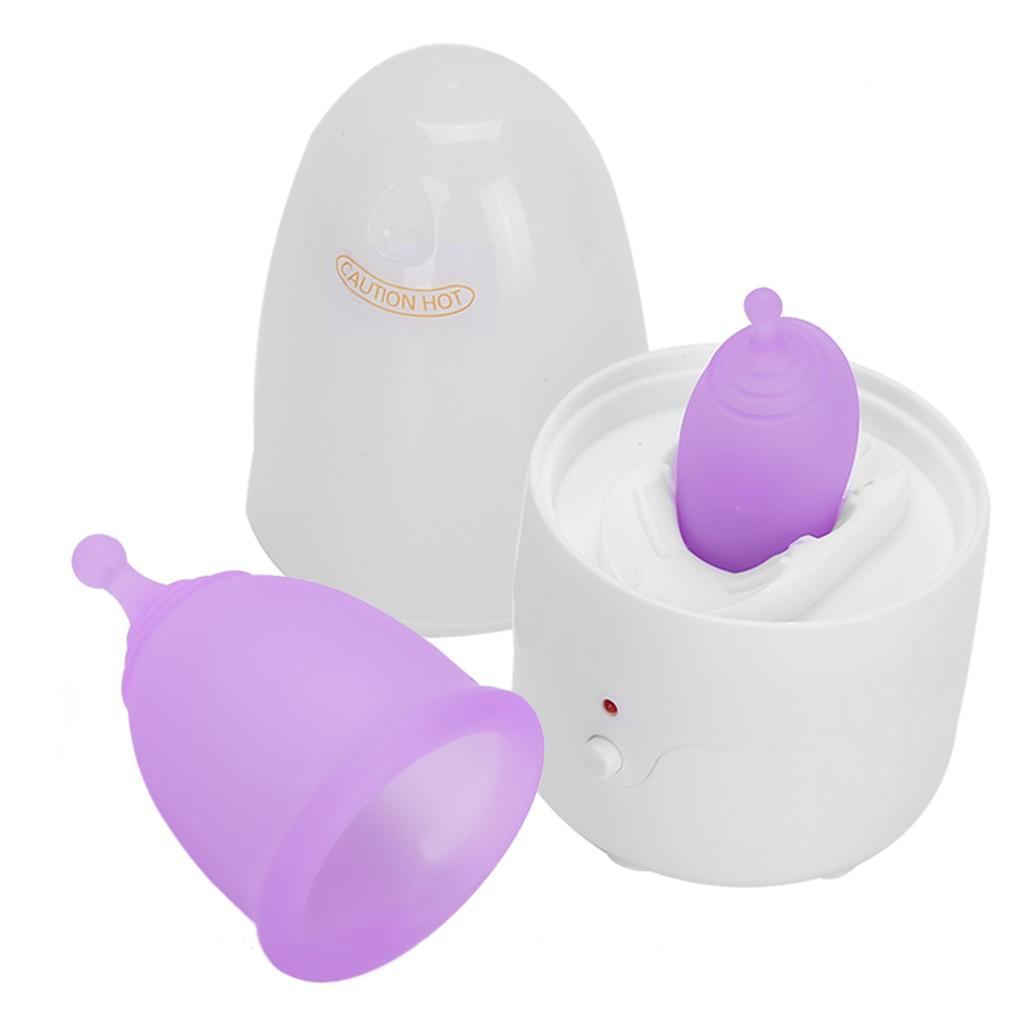 Reusable Female Menstrual Cup Lady Menstrual Cup Cleaner Machine Set (Cleaner Menstrual Cup Purple