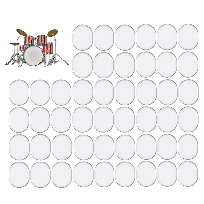 48PCS Quiet Drum Pads Noise Reduction Silicone Mute Pads Suitable for Electronic and Acoustic Drums Practice Accessories