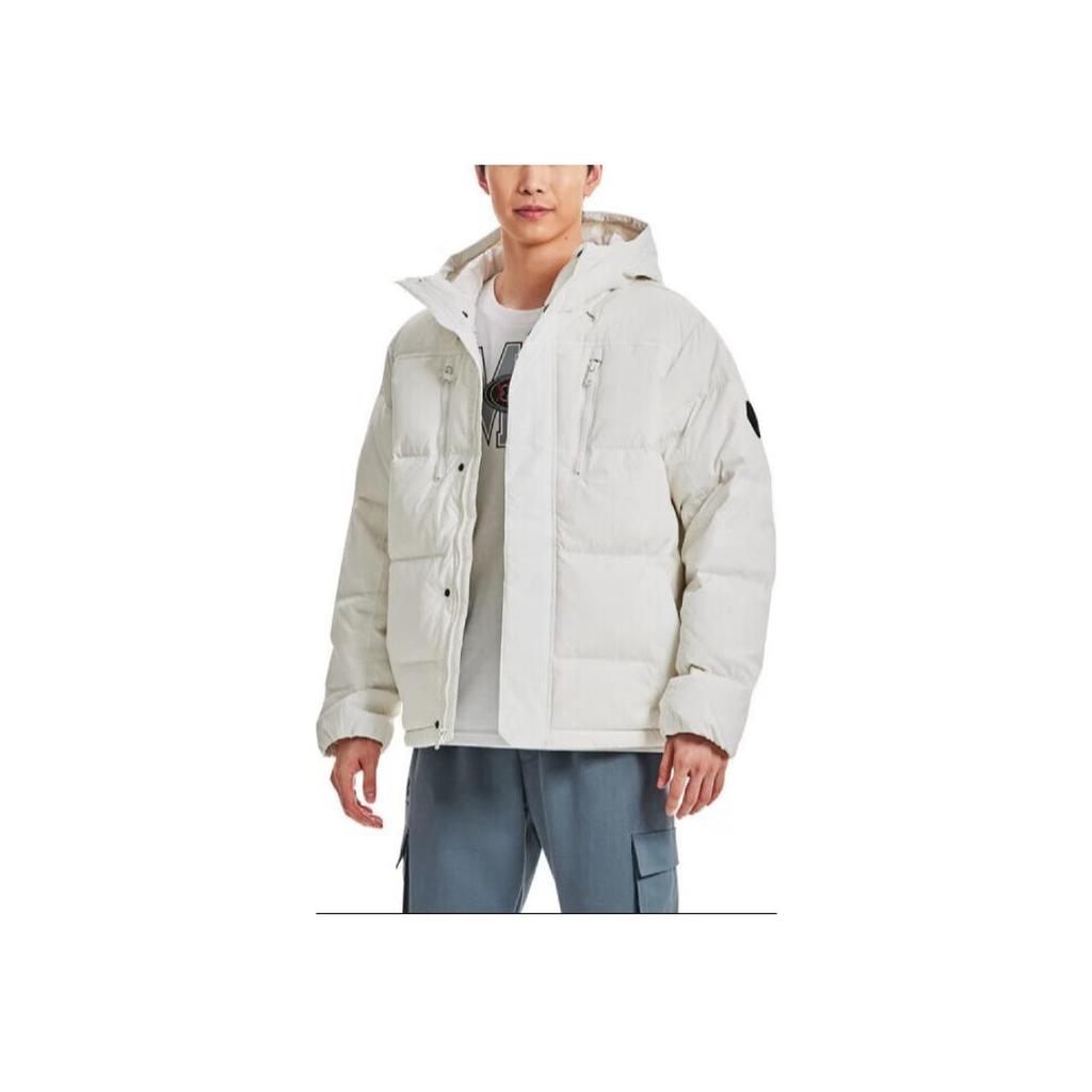 Under Armour ColdGear Infrared Lightweight Hooded Down Jacket Men Outerwear White 1378830-112