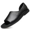 Men's sandals 2025 new leather sandals men's leather summer wear Roman sports leisure beach shoes trend