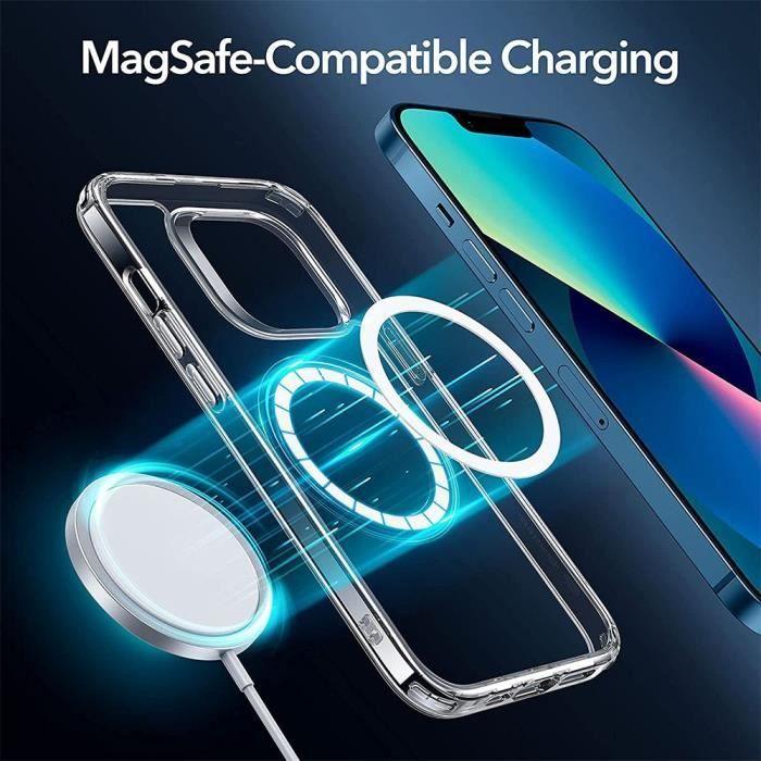 Coque pour iPhone 13 mini - PROSHOP - Transparent - Souple - Compatible MagSafe - 2 Verres Trempés