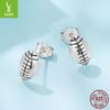 S925 Sterling Silver Rugby Stud Earrings, Fashion Sports Style Silver Whole Body Stud Earrings And Ear Jewelry