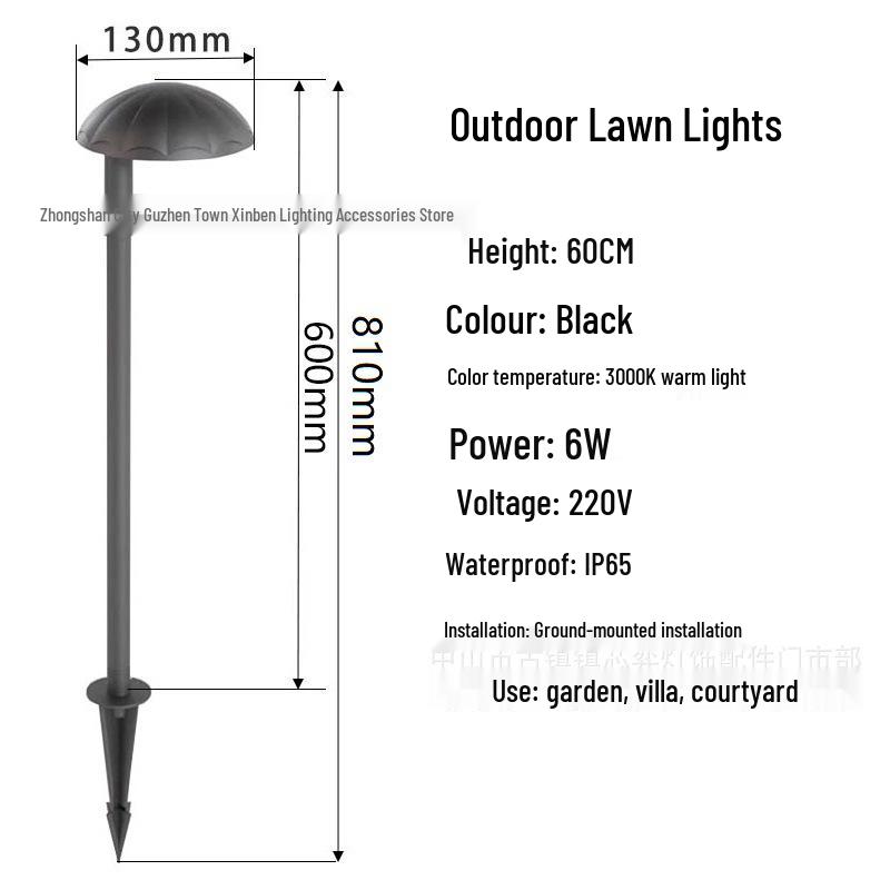 Waterproof LED Outdoor Lawn Light: Nordic Garden Courtyard Landscape Light