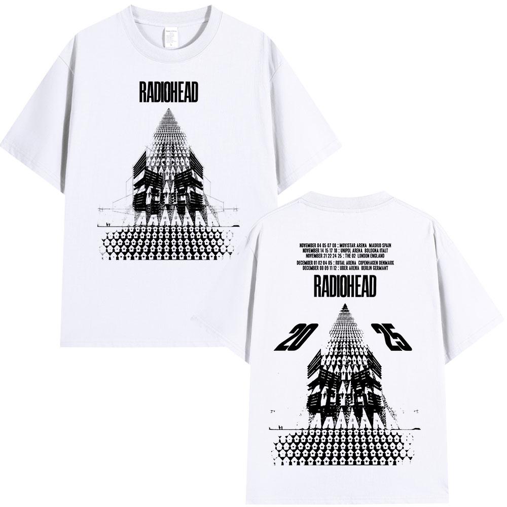 2026 Radiohead Return To The Road European Tour 2026 Tshirt Fashionable Rock Band Tshirts   Mens Cotton Tshirt New 2026