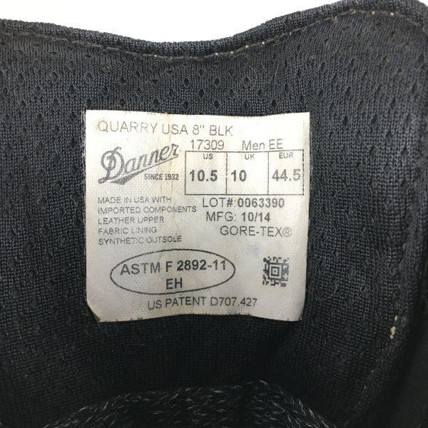 Danner GORE-TEX ASTM F2892-11 EH Quarry USA Boots Men 10.5 28.0-28.5 Black(USED)