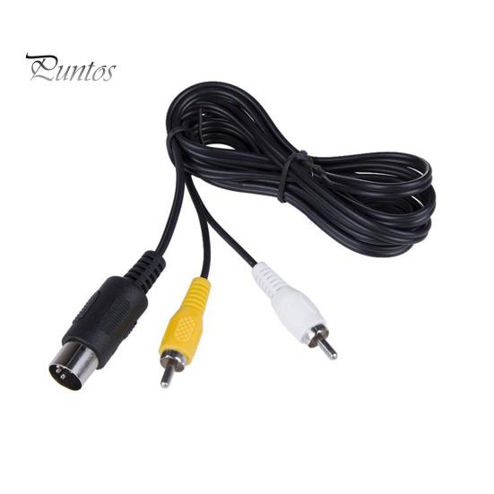 

Игровой аудио-видео кабель, универсальный AV-стереокабель, композитный кабель, A/V RCA-кабель для подключения, видео-AV-стереокабель для SegaGenesis 1 чёрный