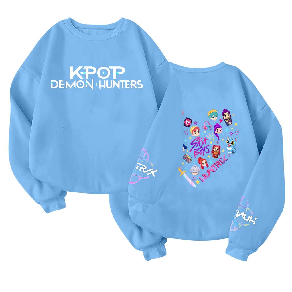 Children's Fashionable Lightweight Long-sleeved Round Neck Pullover With Pockets Printed Pullover