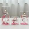 European Style Glass Candle Holder – Romantic Windproof Tabletop Decor for Home & Dinner