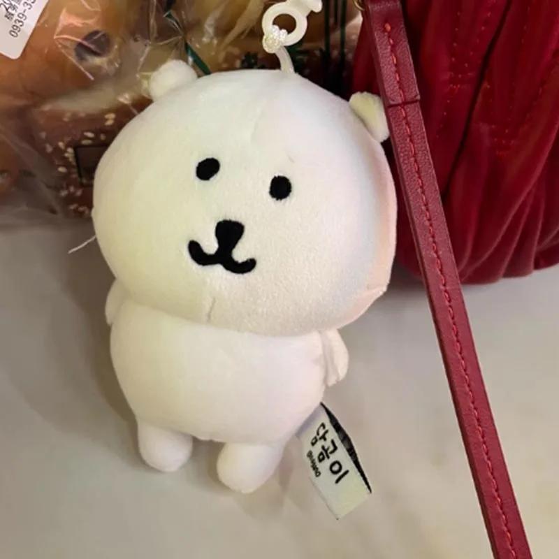 Cute Self Mocking Bear Plush Keychain Cute Hanging Ornament Kawaii Animation Doll For Bags Backpack Car Keys Playful Present Idea