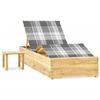 VidaXL Garden Lounge Chair with Table and Cushion Impregnated Pine 3065968