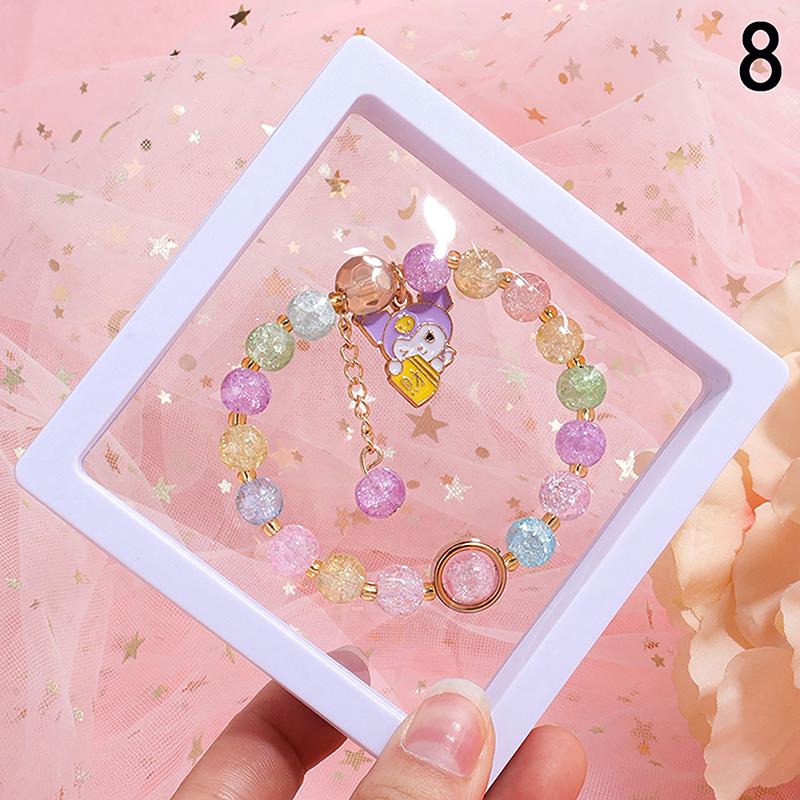 Sanrio Cute Cartoon Beaded Bracelet Kuromi Cinnamoroll Colorful Bead Bracelet Sweet Girlfriend Gifts Toys For Girls