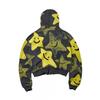 Unisex Streetwear Hooded Zip-Up Sweatshirt With Star Embroidery Casual Oversized Cotton Pullover Men Women