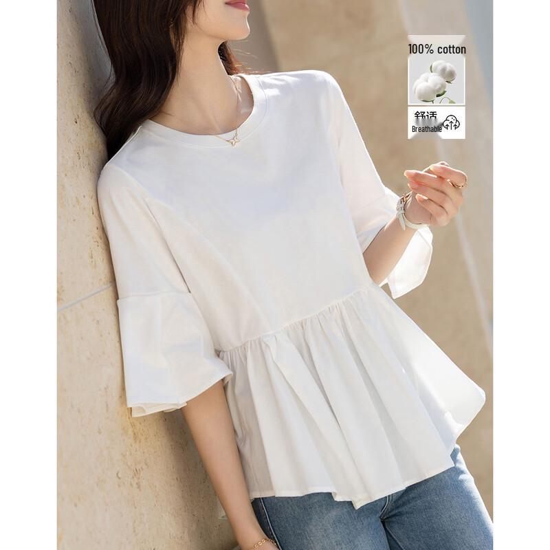 Demana Spring Pure Cotton Patchwork T-Shirt M