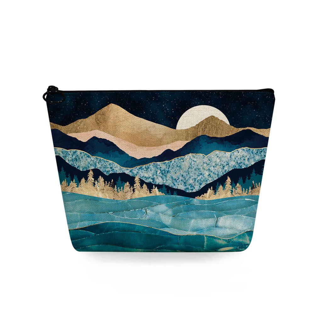 Women Landscape painting Print Cosmetic Bag Toiletries Organize Travel Storage Case 6753