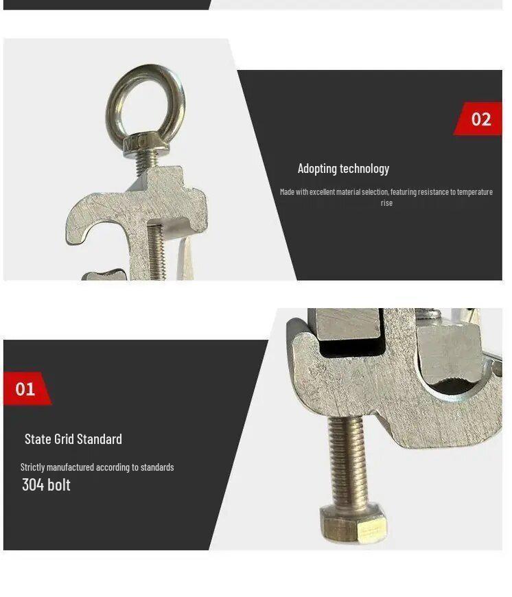 Aluminum Alloy Self-Locking S-Type Tap Diverting Clip for High-Voltage Distribution