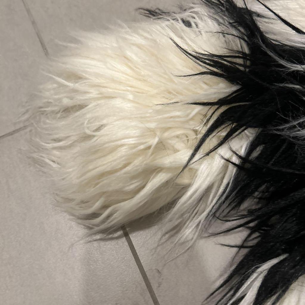 [USED] Excellent condition DIESEL faux fur coat in black and white