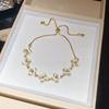 Fashion Cat Eye Jewelry Flower Bracelet With Gold Electroplating For Womens Accessories