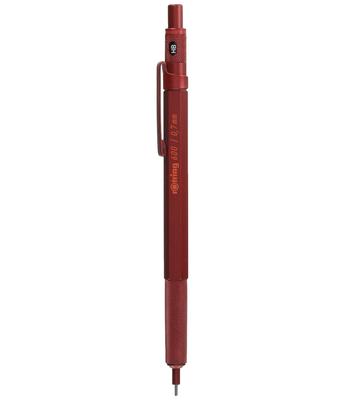 Rotring 600 Madder Red Mechanical Knock Type Premium Writing Made In Drafting Professional Ballpoint Pen Pencil, 0.7mm, (Product Number 2119973) -