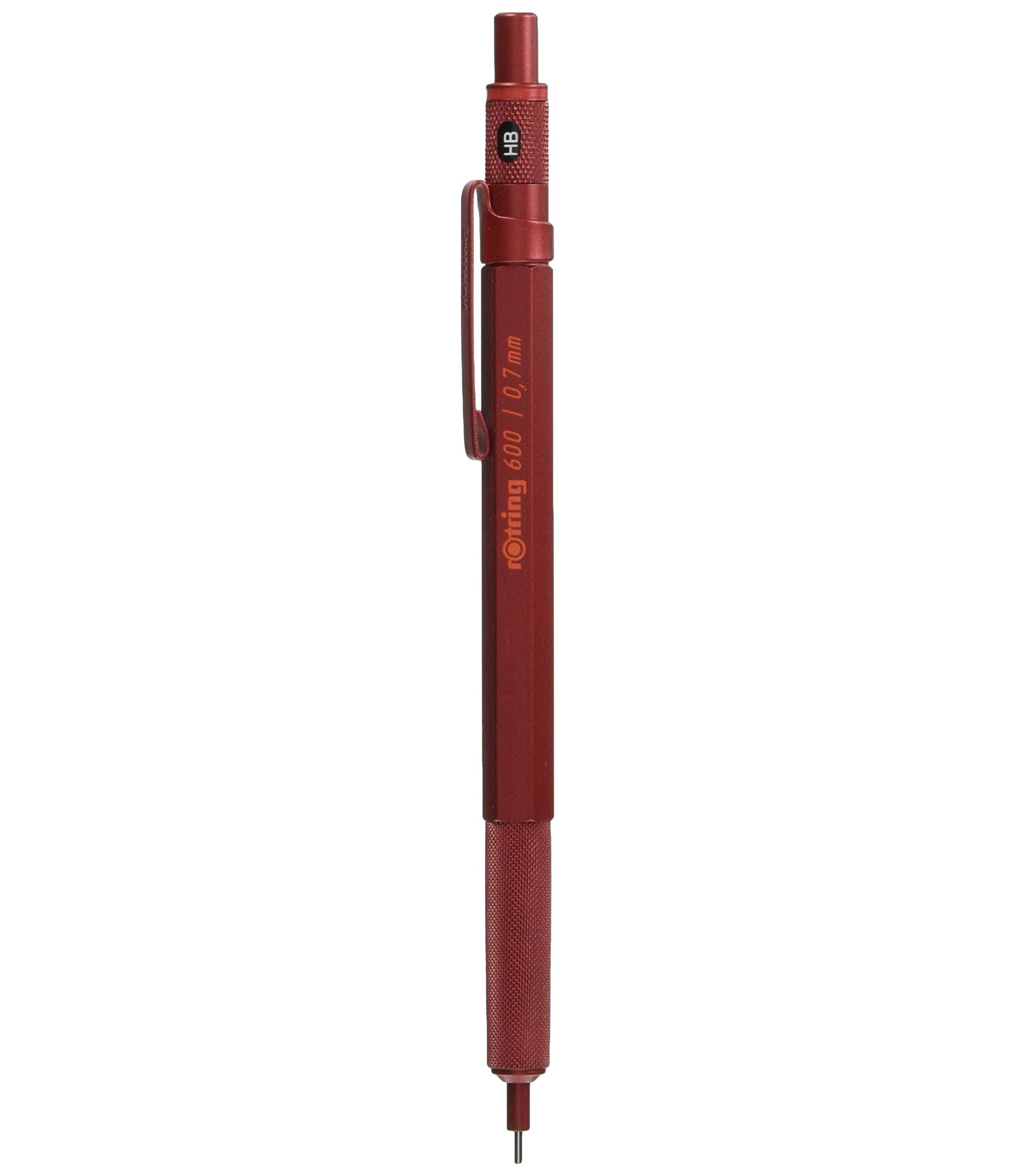 Rotring 600 Малиново-красный Механический Нажимной Тип Премиум Пишущий Сделано в Чертежный Профессиональный Шариковая Ручка Карандаш, 0.7мм, (Номер продукта 2119973) -
