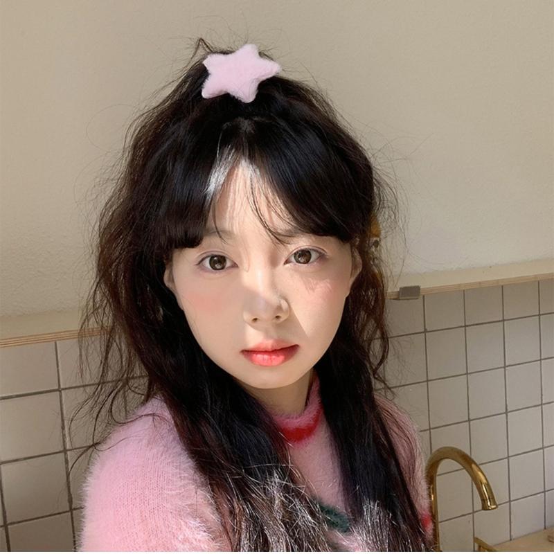 2 Pcs Bride Furry Hair Clip Sweet Girls Star Hairpin Women Girls Kids Headress