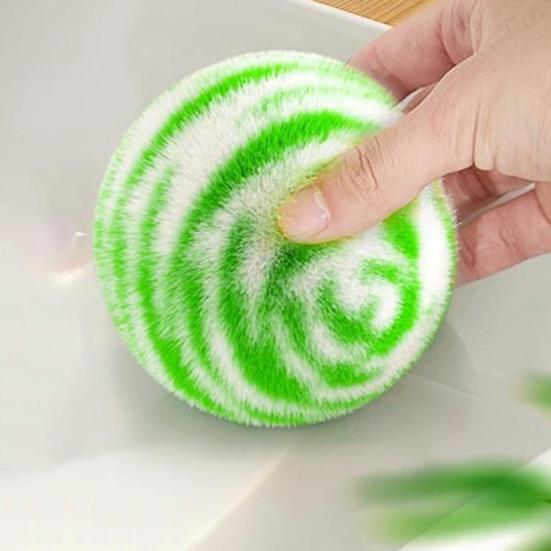 Cleaning Brush Lollipop Spiral Design Gentle No Scratch Fibers Powerful Stain Removal Bathroom Cleaning Ball Bathroom Kitchen Cleaning Tool