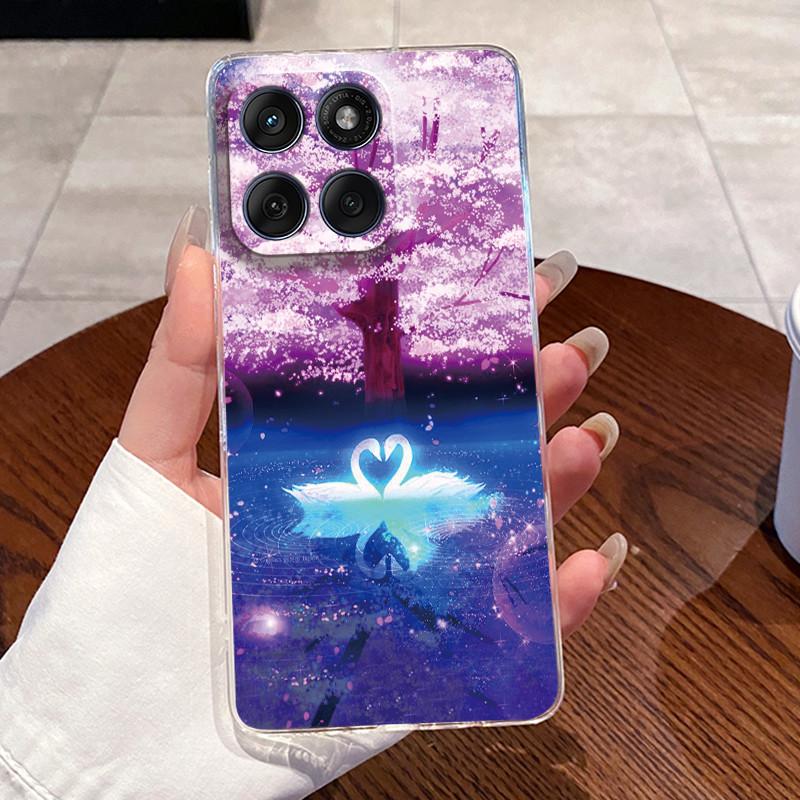 Casing For Motorola Edge 60 Fusion Pro 60s Aesthetic Fashion Cute Cat Astronaut Soft Silicone Back Cover Transparent Phone Case