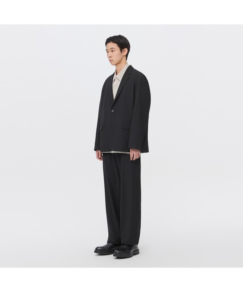Keoseuuteommellou [Essentials] Black Loose Fit Setup Pants C9Pam26421Bkx
