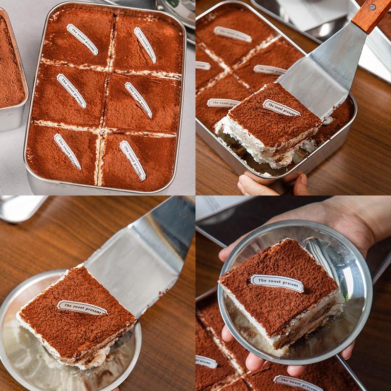 Stainless Steel Cake Spatula With Wooden Handle Cheese Shove Pizza Shovel Spatula For Cake Pizaa Baking Spatula Baking Tools