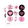 Pink Ribbon Awareness Sticker Decorative Sticker Breasts Cancer Awareness Labels for Event Gift Letter Package Sealing
