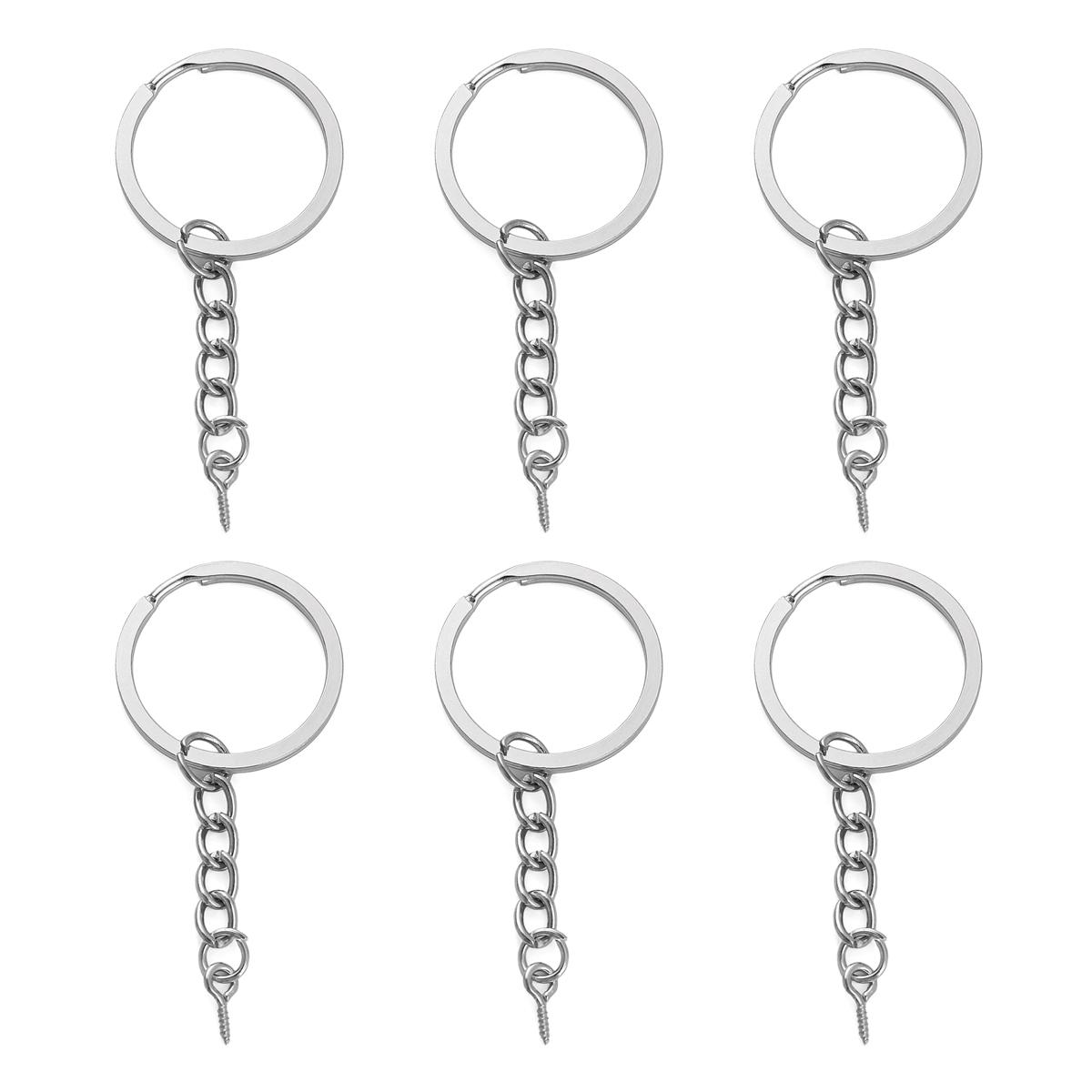 

10 шт. Железные плоские кольца для ключей, подвески, цепочки с овечьим глазом, соединители для изготовления ювелирных изделий своими руками 65mm 10pcs
