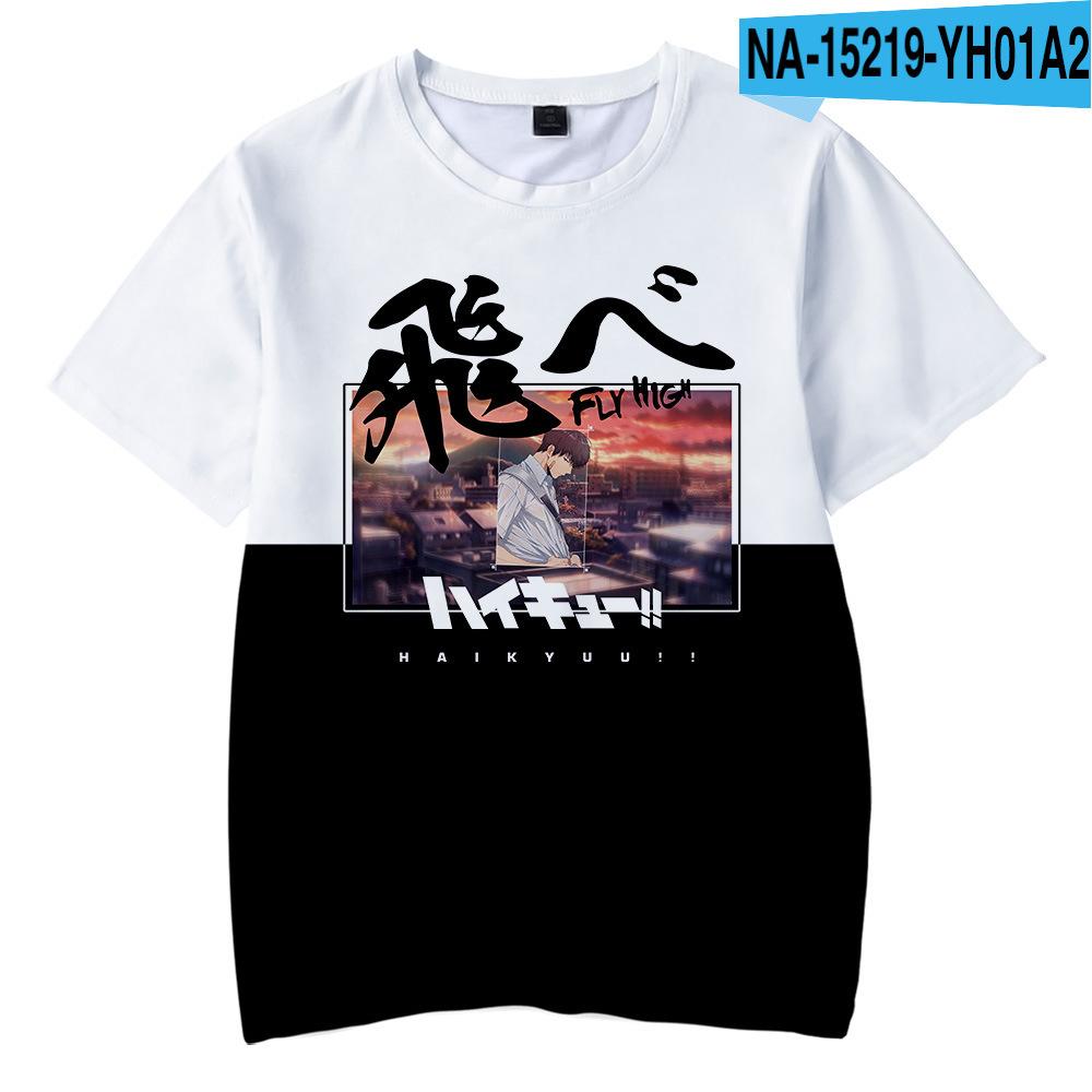 Summer Round Neck 3D Anime Print Top Fashionable Casual Short Sleeved Men's T-shirts