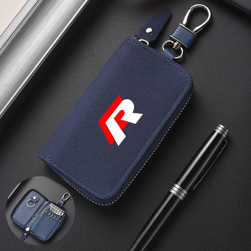 Suede Car Key Storage Bag Portable Card Coin Wallet Keychain For Volkswagen VW Golf Tiguan Jetta Passat Polo Touran GTD Scirocco zr4