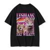 Tee Shirt Short Sleeved Round Neck Y2k Tshirt Men Clothing New In Top  Tees Mens TShirt Camisetas Lesbians Eat What Cat Meme