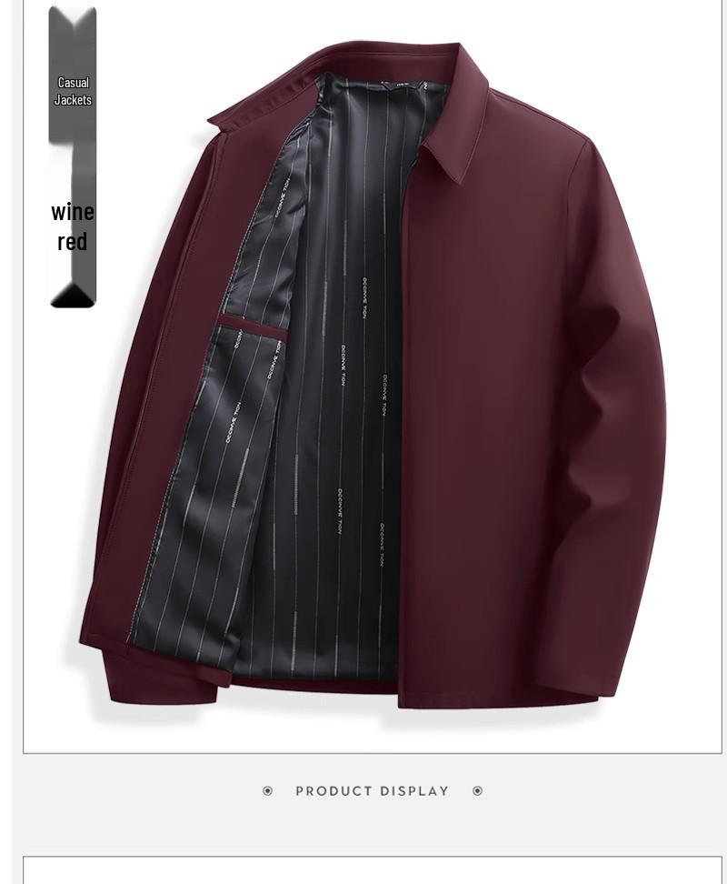 Men's Spring-Autumn Casual Jacket - Mid-aged & Elderly High-end Business Coat