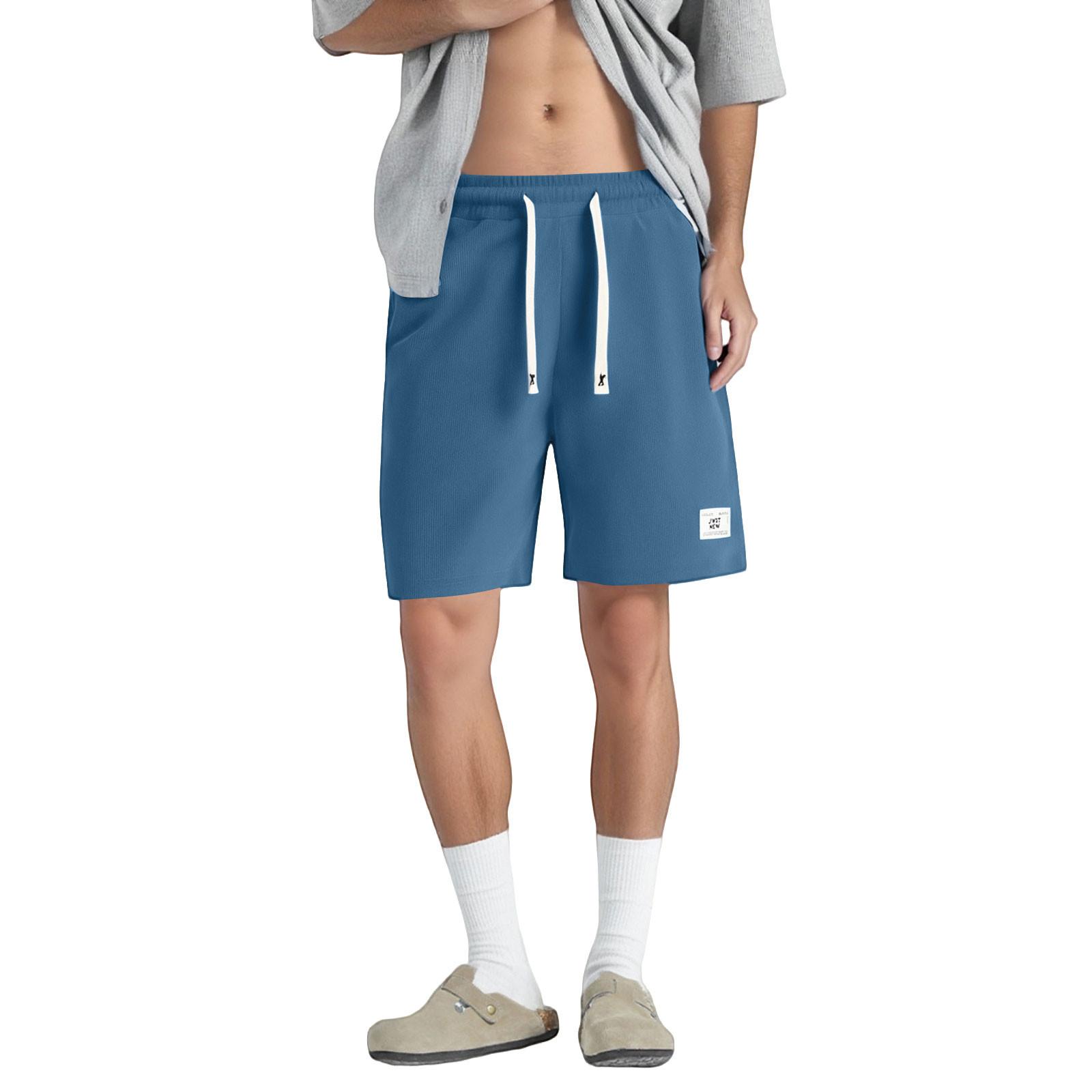 

Мужские шорты Модные повседневные брюки Спортивные шорты для тренировок по бегу XL небесно-голубой