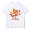 T-shirt Aperol Spritz Is Always The Answer 2025 Drôle Unisexe et Femme Harajuku T-shirt Neutre Rétro Coton Coupe Ample Street Wear
