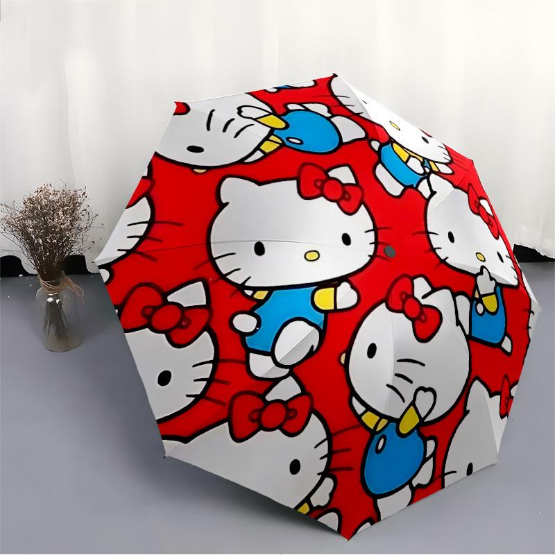 1pc Hello Kitty Automatic Umbrella 8-Bone Design Compact Gear for Outdoor Travel, Perfect Helloween Chrismas Gift for Friends or Family yy250903213