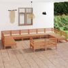 Day and Night - Day and Night Garden Furniture Set 12 Pieces Solid Pine Wood Honey Brown