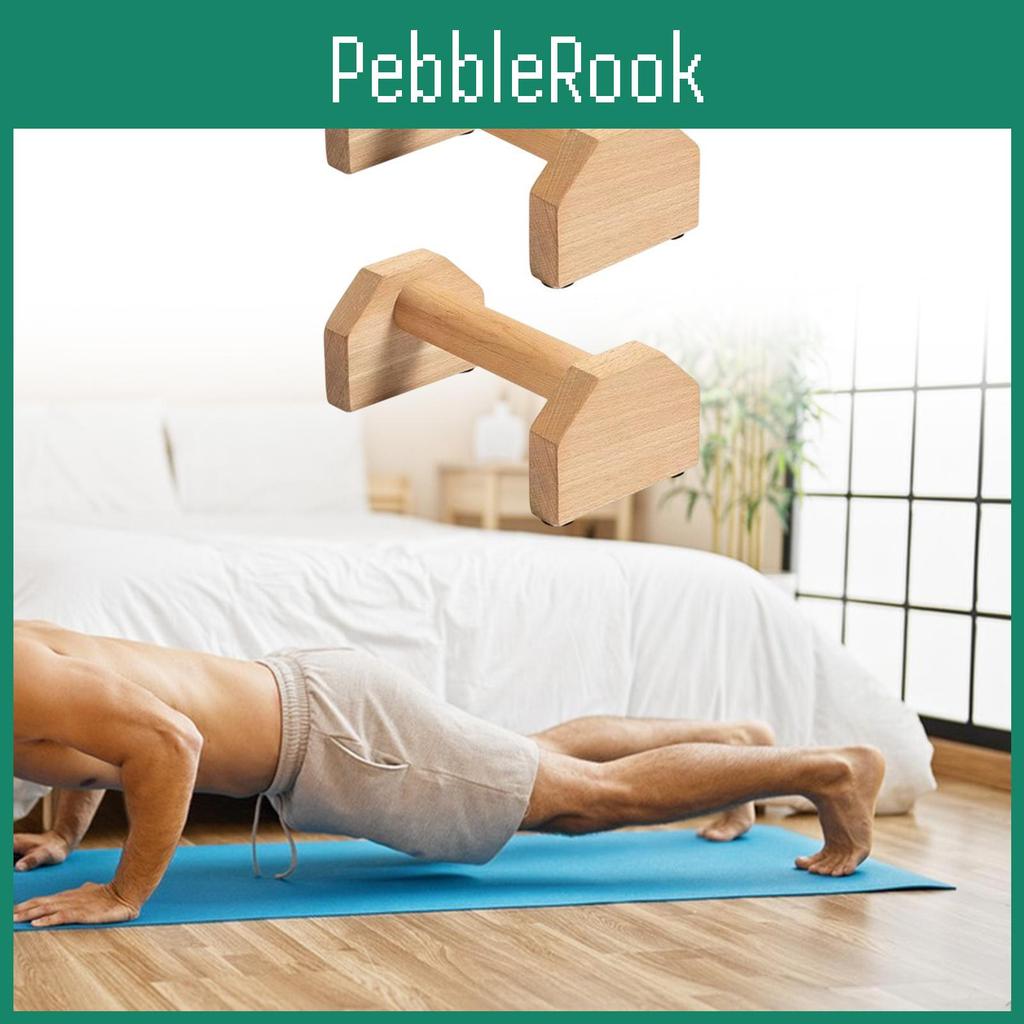 Fitness Bars Pushup Pieces 2 Portable Planks Calisthenics Wood Parallettes Push Up Stands For Home