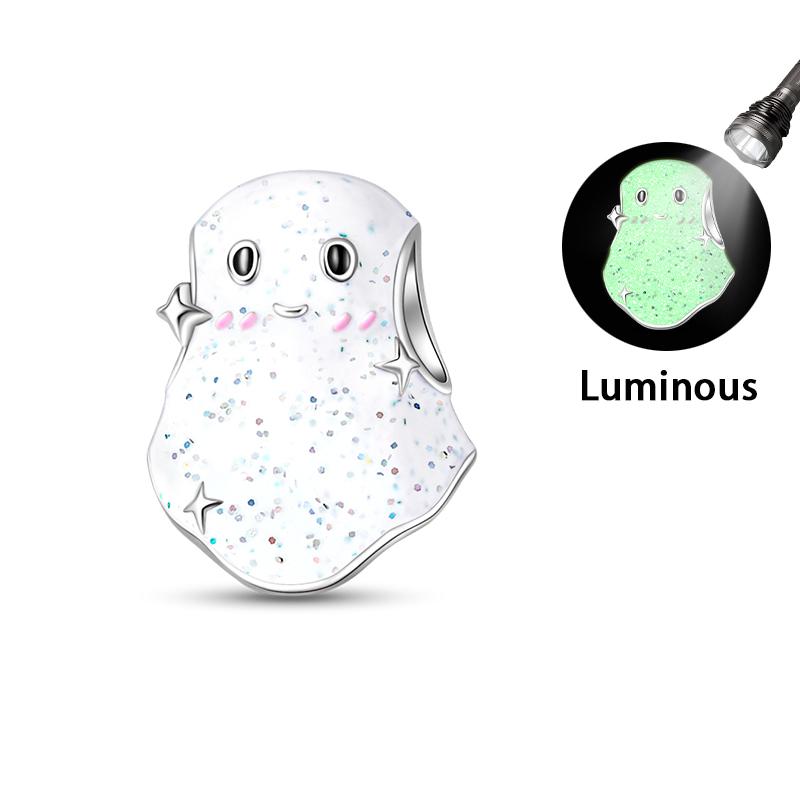Original Copper Color Fashion Halloween Series Luminous Skull Elf Pumpkin Charms Beads Fit Qikaola Bracelets Diy Jewelry