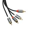 1m/2m/3m 2 RCA Male To 2RCA Male Audio Connector Extend Cable Amplifier Cord For Speakers Theater DVD TV CD Soundbox Gold Plated