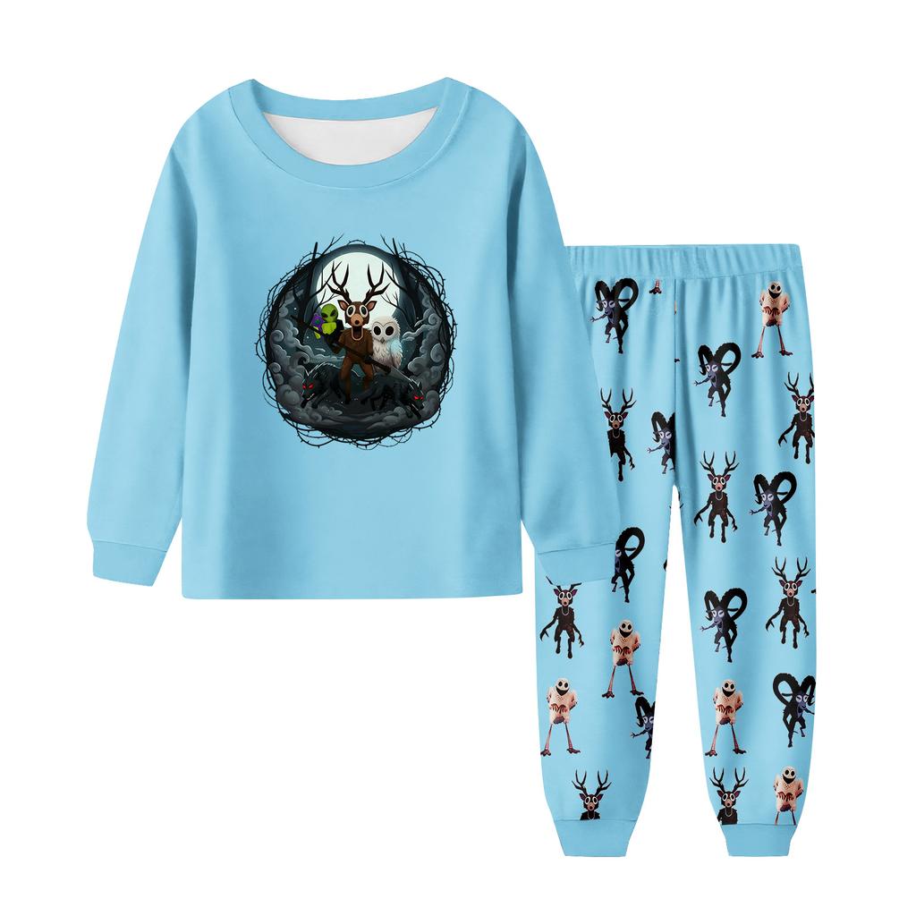 Children's Fashion Suit Skirt Round Neck Long Sleeve Top Pants