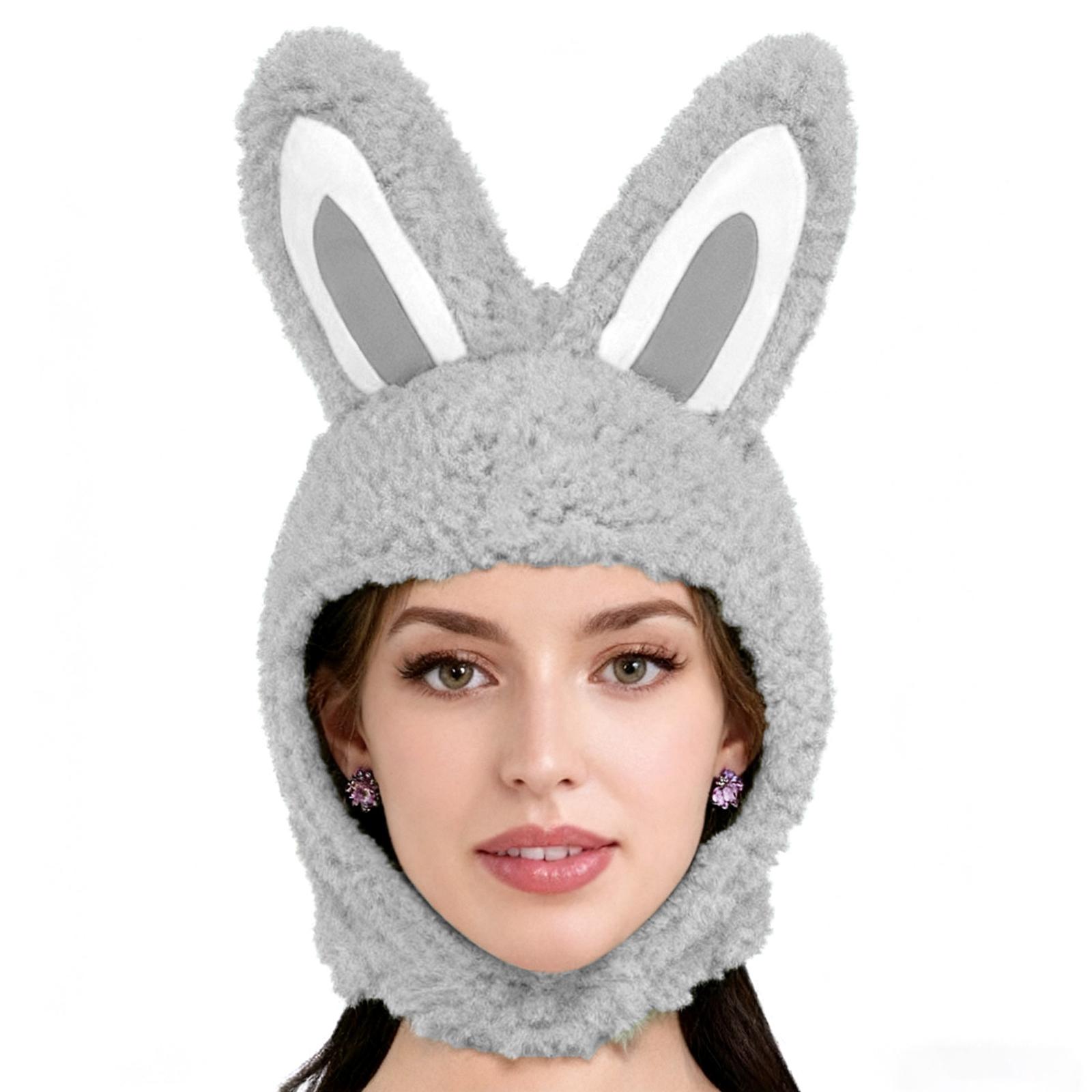 

Plush Animal Ear Headgear Soft Fleece Hat Adjustable One Size Fits Most Adults and Children Costume Accessory
