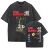 Washed Vintage Rapper Bad Bunny Un Verano Sin Ti Album Graphic Tshirt Men Women Hip Hop Fashion Pop Music T Shirts Streetwear