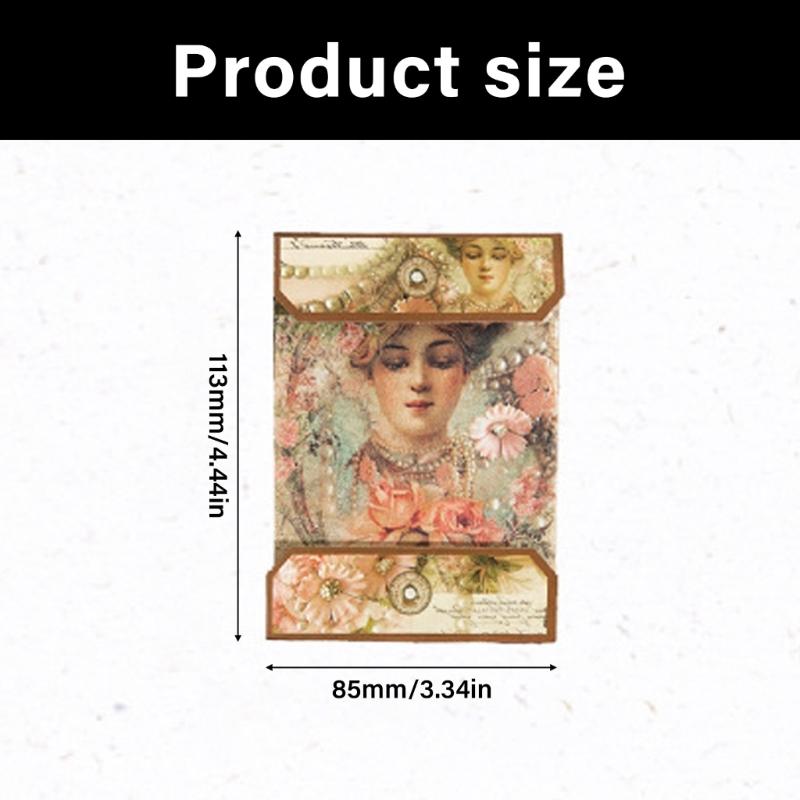 20 Sheets Aesthetic Decorative Paper for Scrapbook Journal Planner Photo Album Phone Case Scrapbooking Decoration Supply
