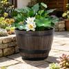 Aerated Soil Planter Flowerpot with Built-In Drainage System Rustic Style Garden Container