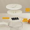 Foldable Colander with Lockable Lid and Portable Handle for Kitchen and Fridge